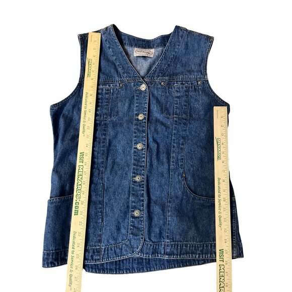 Stonebridge Blue Denim Button-Up Vest Womens L? Casual Wear - Picture 10 of 13